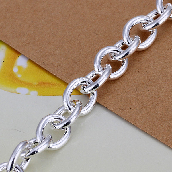 Hot sale best gift 925 silver Heart Center crude Bracelet DFMCH273, Brand new terling silver plated Chain link bracelets high grade