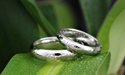 Retro The Lord Of The Rings Designer Soild 925 Sterling Silver Magical Love Wedding Ring Gift