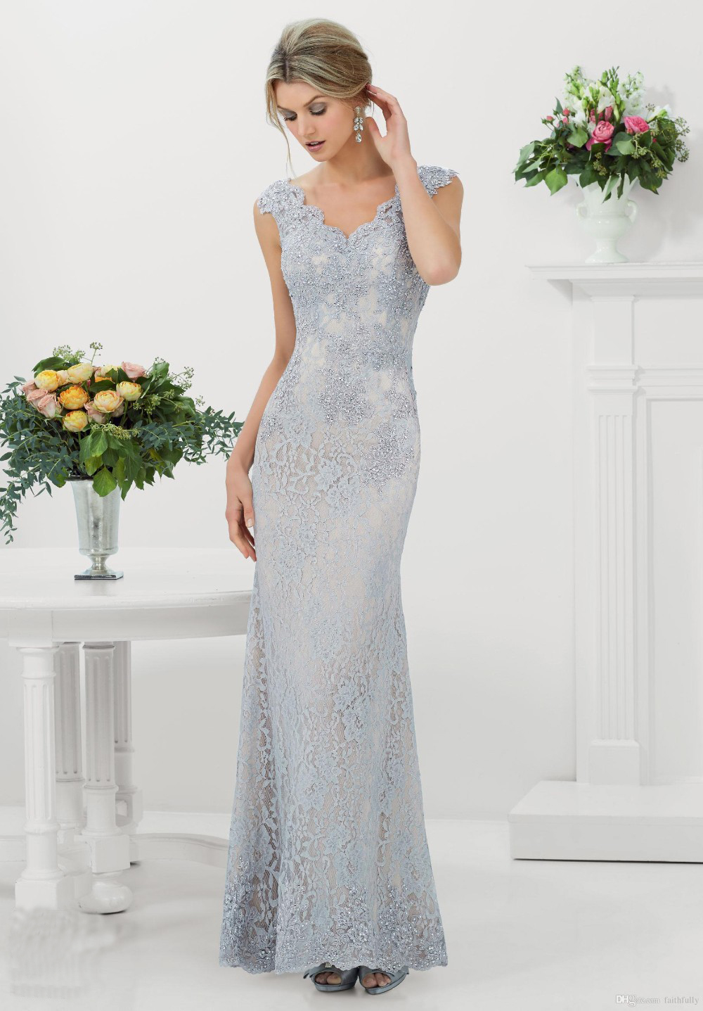 Custom Silver Lace Mermaid Evening Dresses 2020 with Beaded Applqies V-Neck Capped Formal Prom Party Gowns, Purple
Custom Silver Lace Mermaid Evening Dresses 2020 with Beaded Applqies V-Neck Capped Formal Prom Party Gowns, Purple