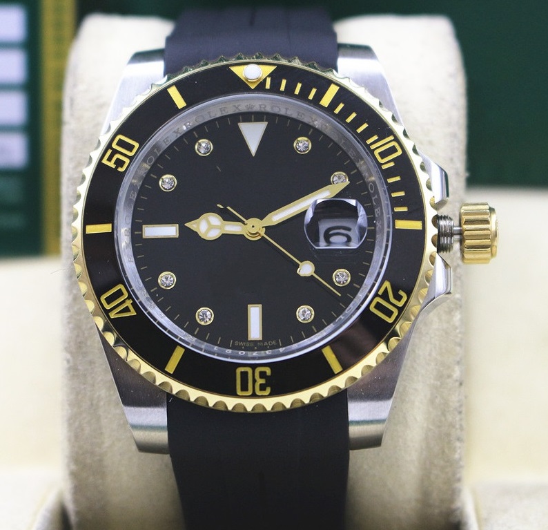 New Brand 116610 116610LV Date Ceramic Bezel 40mm Stainless steel And 18k yellow Gold diamond Automatic Mechanical Men's Watch Mens Watches, Black
New Brand 116610 116610LV Date Ceramic Bezel 40mm Stainless steel And 18k yellow Gold diamond Automatic Mechanical Men's Watch Mens Watches, Black