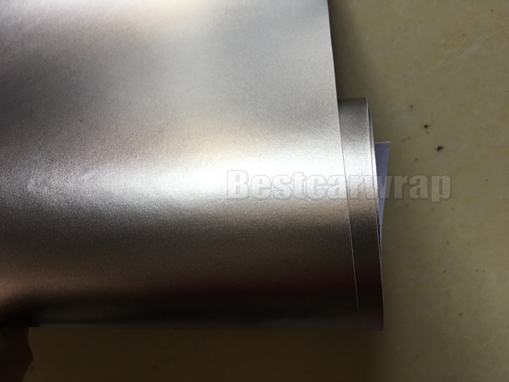 Top quality Grey Satin Vinyl Car Wrap styling Foil covering stickers Vehicle covering skin size 1.52x20m/Roll 4.98x66ft