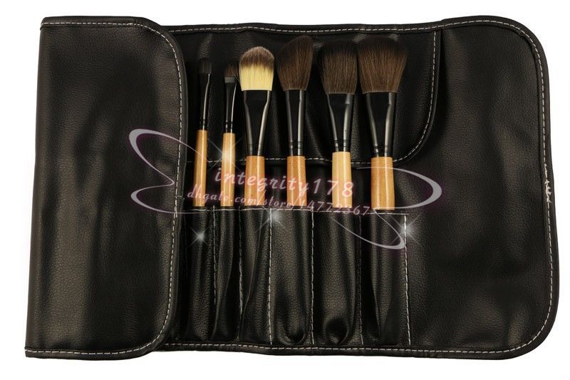 Black/Brown handle 18Pcs Professional Makeup Brushes set Cosmetic Brush Set Kit Tool + Roll Up Case DHL