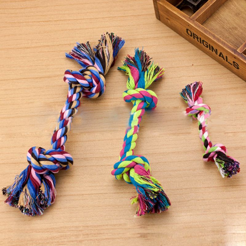 Pets dogs pet supplies Pet Dog Puppy Cotton Chew Knot Toy Durable Braided Bone Rope 16CM Funny Tool XMHM072