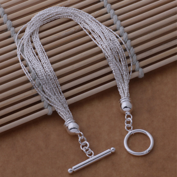 Free Shipping with tracking number Top Sale 925 Silver Bracelet Multi-line Bracelet Silver Jewelry 10Pcs/lot cheap 1576