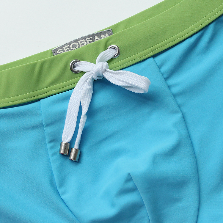Wholesale-Men's Brand Patchwork Swimwear Swimming Trunks Fashion Swim Briefs Shorts For Brand Beach Wear Bathing Suit Spandex Nylon S-XL