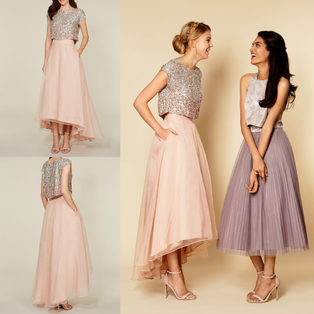 2019 Tutu Skirt Party Dresses Sparkly Two Pieces Sequins Top Vintage Tea Length Short Prom Dresses High Low Bridesmaid Dresses with Pockets
2019 Tutu Skirt Party Dresses Sparkly Two Pieces Sequins Top Vintage Tea Length Short Prom Dresses High Low Bridesmaid Dresses with Pockets