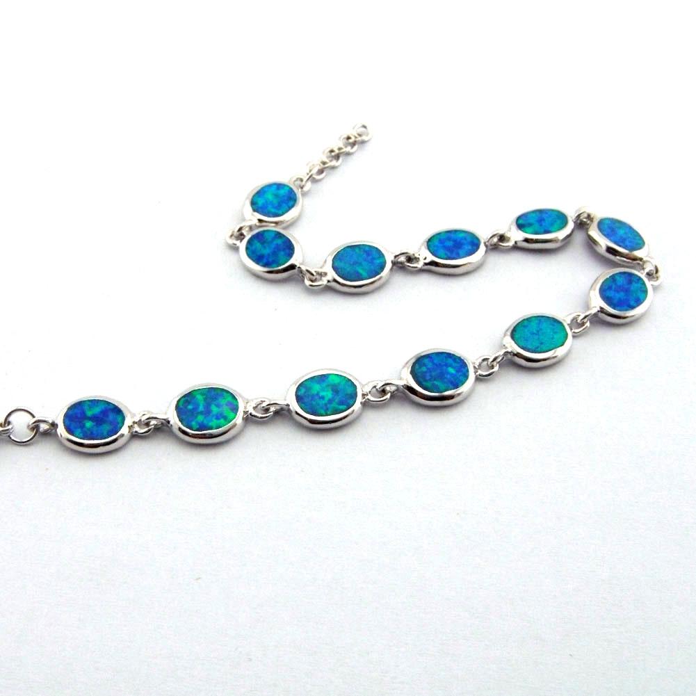 Fashion Bracelet Mystic Rainbow Bracelet BLUE Opal Bracelet for Lady