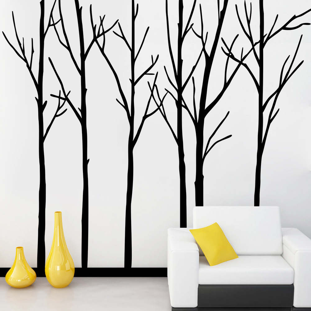 Extra Large Black Tree Branches Wall Art Mural Decor Sticker Transfer