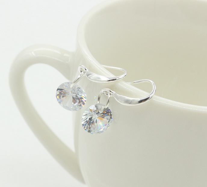 Dangle Earring 925 Sterling Silver Wedding Earrings for Women with Stones Earings Fashion Jewelry