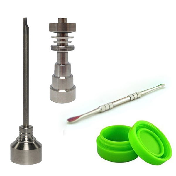 10mm & 14mm 18mm Adjustable Titanium Nail Tool Set Glass Bong Domeless GR2 Titanium Nail with Carb Cap Dabber Tool Slicone Jar Dab Container
10mm & 14mm 18mm Adjustable Titanium Nail Tool Set Glass Bong Domeless GR2 Titanium Nail with Carb Cap Dabber Tool Slicone Jar Dab Container