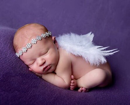 5SET Couture Fairy Baby Angel Baby white Wing and Baby Rhinestone Headband Set Beautiful Newborn Christening hair band Photo Prop YM6126
