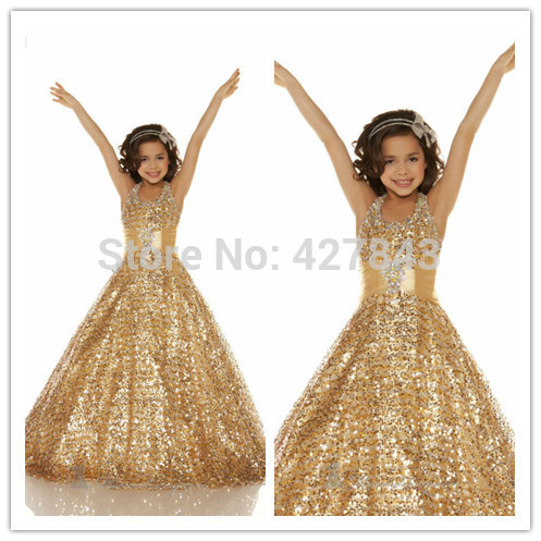 Halter Sequins Sparkly Pageant Dress For Girls Glitz Kids Prom Dress Children's Party Gown Gold Ball Gown, White
Halter Sequins Sparkly Pageant Dress For Girls Glitz Kids Prom Dress Children's Party Gown Gold Ball Gown, White