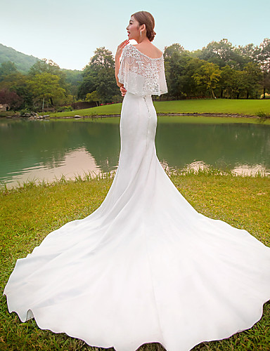 2016 Best Sale Fashion Custom Made Trumpet/Mermaid Elegant White Chapel Train Bateau Lace / Taffeta / Stretch Satin Wedding Dresses 202, Champagne
2016 Best Sale Fashion Custom Made Trumpet/Mermaid Elegant White Chapel Train Bateau Lace / Taffeta / Stretch Satin Wedding Dresses 202, Champagne