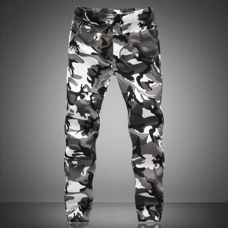 Wholesale-2016 HOT Dnine autumn army fashion hanging crotch jogger pants patchwork harem pants men crotch big Camouflage pants trousers