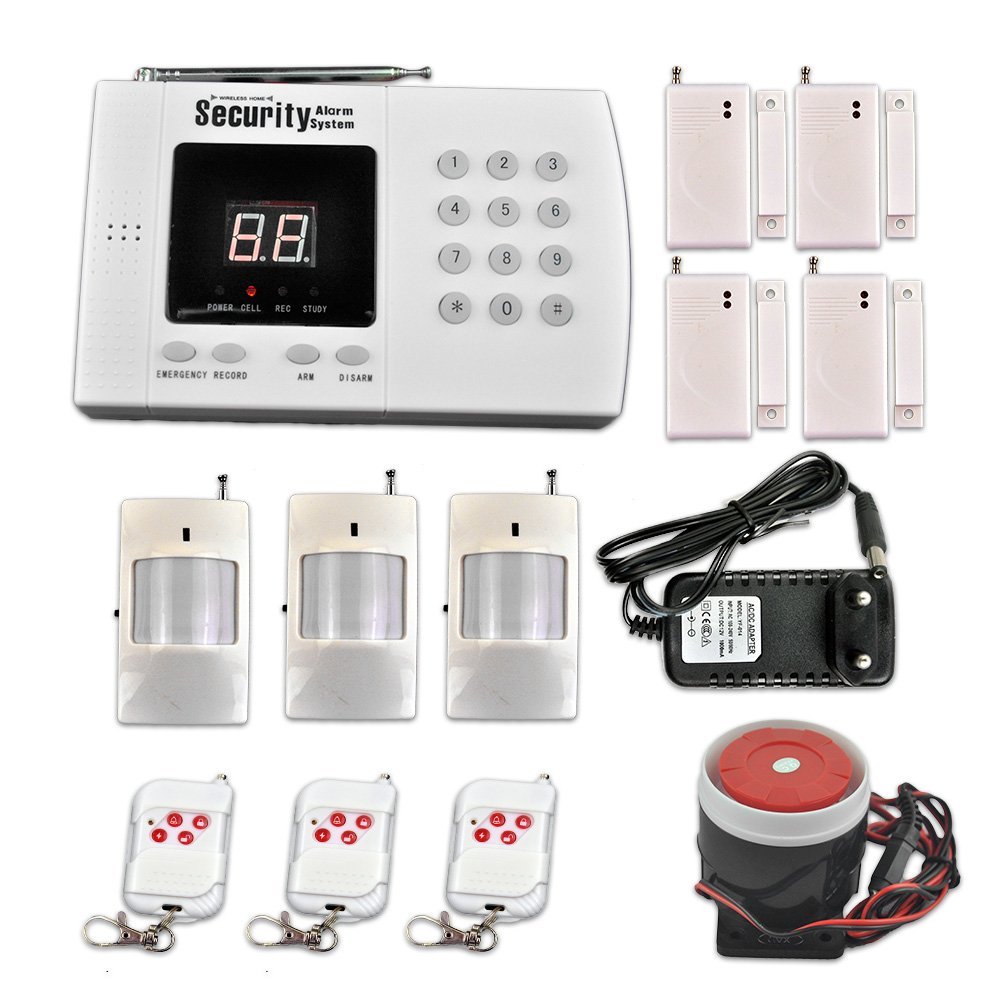 Safearmed TM Home Security Systems Generic intelligent Wireless Home Burglar Alarm System with 99 Defense ZonesPIR Detector Magn