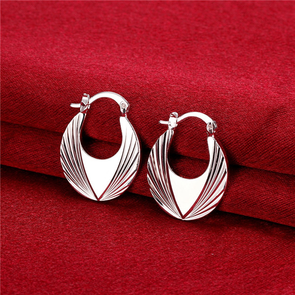 Brand new sterling silver Dinette ear clip DFMSE696,women's 925 silver Dangle Chandelier earrings 10 pairs a lot factory diret sale can mix
