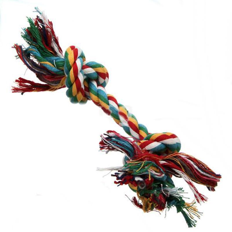 Pets dogs pet supplies Pet Dog Puppy Cotton Chew Knot Toy Durable Braided Bone Rope 16CM Funny Tool XMHM072