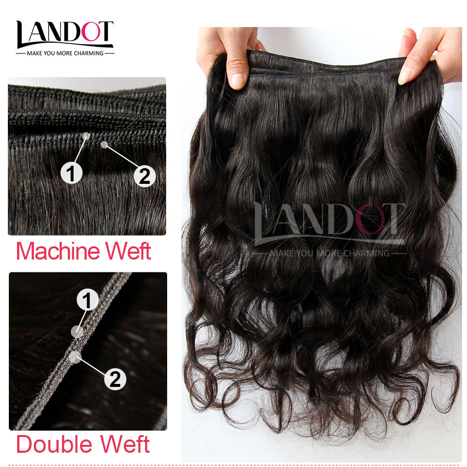 Brazilian Body Wave Hair Human Hair Weaves Wavy 4 Bundles Lot Unprocessed 8A Brazilian Hair Extensions Natural Color Double Weft Tangle Free