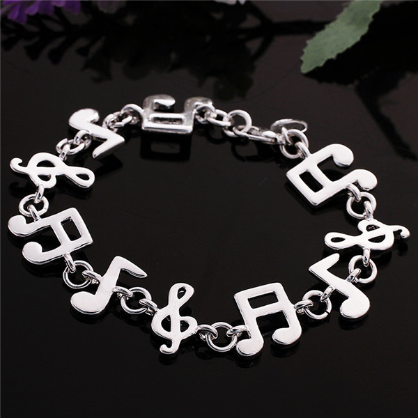 Hot sale best gift 925 silver Music Bracelet DFMCH242, Brand new sterling silver plated Chain link bracelets high grade