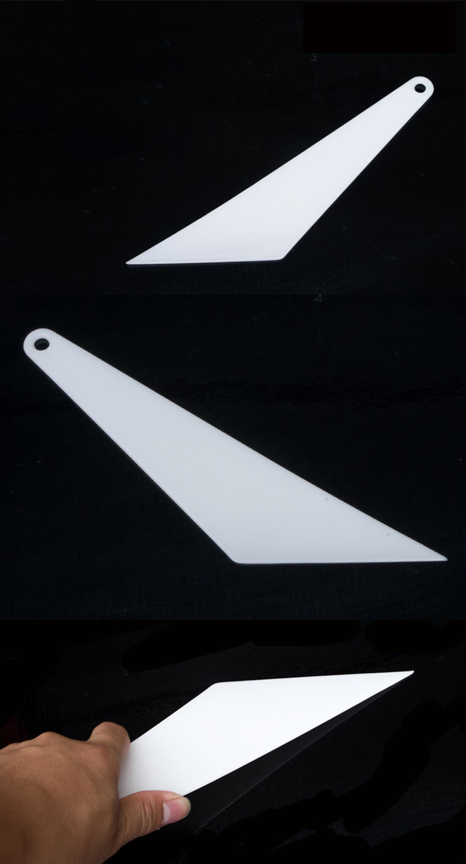 Professional Grade Auto Glass Tinting Squeegee - Thermal Safe White Handle Tool for Vehicle Detailing MO-104Y