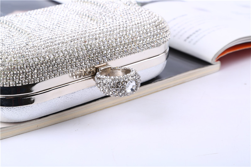 Factory directRetaillWhole handmade unique crystal evening bagclutch with satinPU for weddingbanquetpartypormmore colo