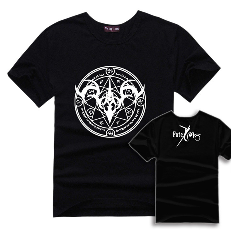 FG 1509 Fate Zero stay night T-shirt Anime white red black tshirt 2015 NEW style T shirt men BT20