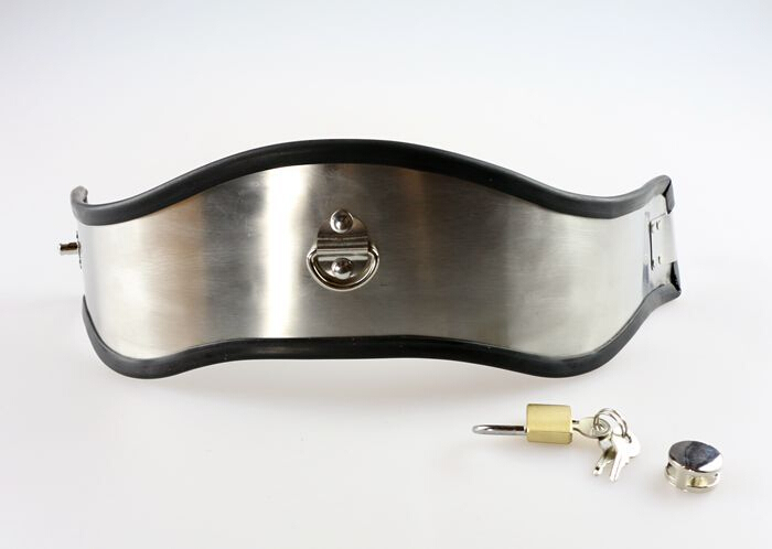 Newest Female/Male Stainless Steel Neck Collar Sex Toys Adult Sexy Bondage Products Silver Color J1419