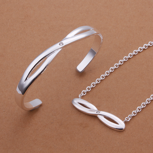 High grade 925 sterling silver Color zircon heart-shaped package jewelry sets DFMSS372 brand new Factory direct wedding 925 silver