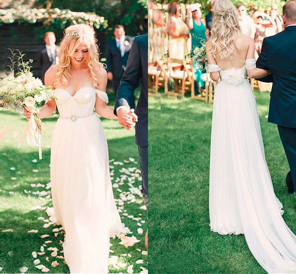 Beach Chiffon Cheap Wedding Dresses 2016 Summer Vestido De Novia Custom Made Sparking Sash A Line Sexy Backless Bridal Gowns, Ivory
Beach Chiffon Cheap Wedding Dresses 2016 Summer Vestido De Novia Custom Made Sparking Sash A Line Sexy Backless Bridal Gowns, Ivory
