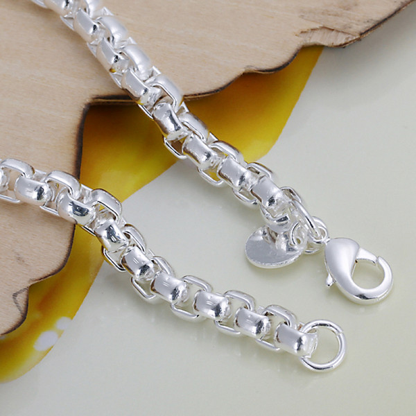 Hot sale best gift 925 silver The new circular grid Bracelet DFMCH157,brand new fashion 925 sterling silver plated Chain link bracelets