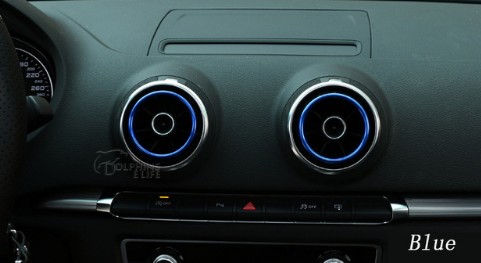 Car Chrome Styling Air Conditioning Outlet Decoration Sequin Frame For Audi A3 8V Sedan Cabriolet Sportback S3 2013-2016