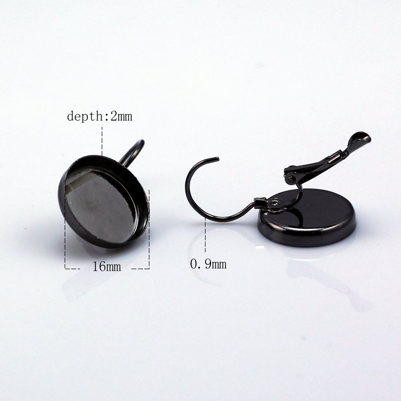 Beadsnice earring findings with 16mm round cameo setting brass plated leverback earrings handmade earring findings ID 12137