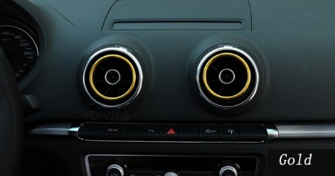 Car Chrome Styling Air Conditioning Outlet Decoration Sequin Frame For Audi A3 8V Sedan Cabriolet Sportback S3 2013-2016