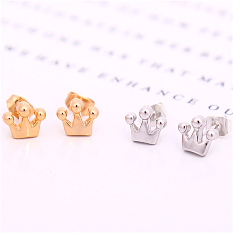 10Pair Gold Silver Tiara Small Princess Crown Stud Earrings Simple Royal Crown Stud Earrings Geometric Jewelry for Women
10Pair Gold Silver Tiara Small Princess Crown Stud Earrings Simple Royal Crown Stud Earrings Geometric Jewelry for Women