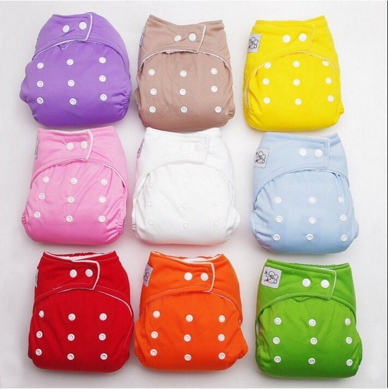New 10 Pcs+10 Inserts Adjustable Resuable Lot Baby Washable Cloth Diaper Nappies(Random Color)
