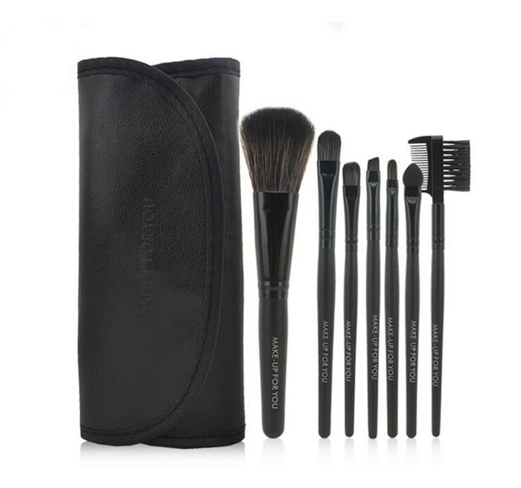 Makeup For You Professional 7 pcs paintbrushes of Makeup Brushes Set tools Make-up Toiletry Kit Wool Brand Make Up Brush Set Case PY