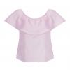 Wholesale- New Women Ladies Clothing Tops Summer Casual Loose Ruffle Off Shoulder Tops Off Shoulder Blouse Clothes Women