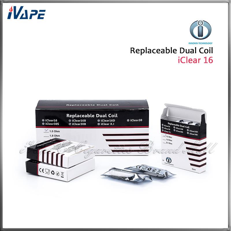 100% Original Innokin iClear 16 Clearomizer Replacement Dual Coil Heads 1.5ohm 1.8ohm 2.1ohm iClear 16 Atomizer Replacement Dual Coils
100% Original Innokin iClear 16 Clearomizer Replacement Dual Coil Heads 1.5ohm 1.8ohm 2.1ohm iClear 16 Atomizer Replacement Dual Coils