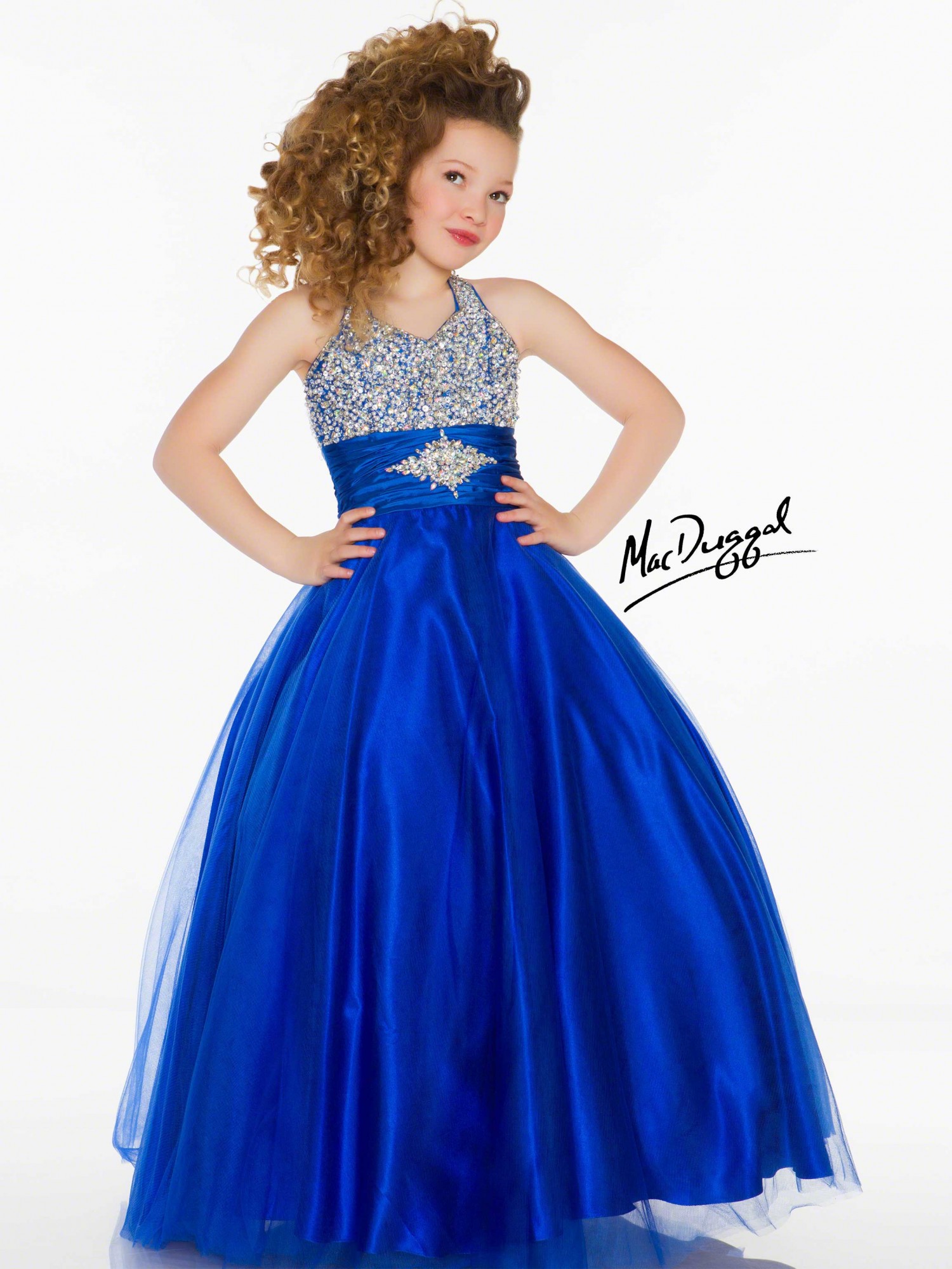 Bright Purple White Red Blue Tulle Halter Flower Girl Dresses Girls' Pageant Dresses Holidays Birthday Dresses Custom SZ 2-14 TF114060