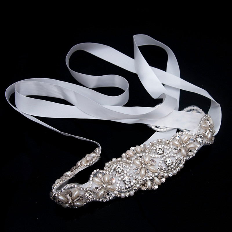 Hot Selling Pretty Sashes For Wedding Crystal Rhinestone Beaded Belt Bridal Sashes Suitable For Evening Prom Dresses Bridal Accessories