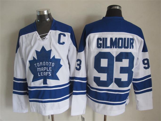 

Top Quality ! 1967 Men Toronto Maple Leafs Ice Hockey Jerseys #93 DOUG GILMOUR Retro Vintage CCM Authentic Stitched Jerseys Mix Order, Blue