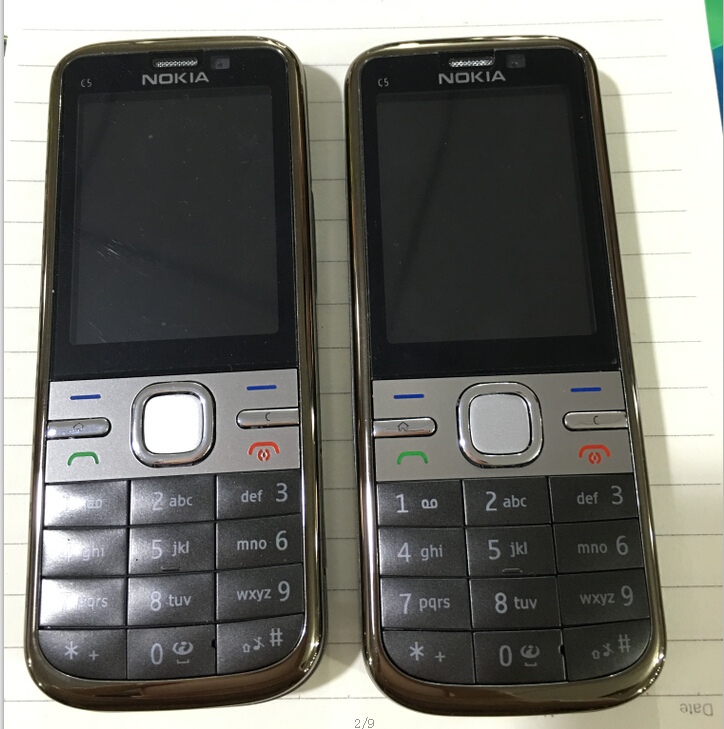 Original NOKIA C5 Refurbished Mobile Phone Unlocked Arabic Russian English Keyboard 3.2MP Camera 3G 2G
Original NOKIA C5 Refurbished Mobile Phone Unlocked Arabic Russian English Keyboard 3.2MP Camera 3G 2G