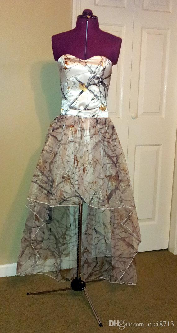 White Snowfall True Timber Prom Dresses Sweetheart Neckline Sheath Short Camo Dresses With Detachable Skirt 2018
White Snowfall True Timber Prom Dresses Sweetheart Neckline Sheath Short Camo Dresses With Detachable Skirt 2018