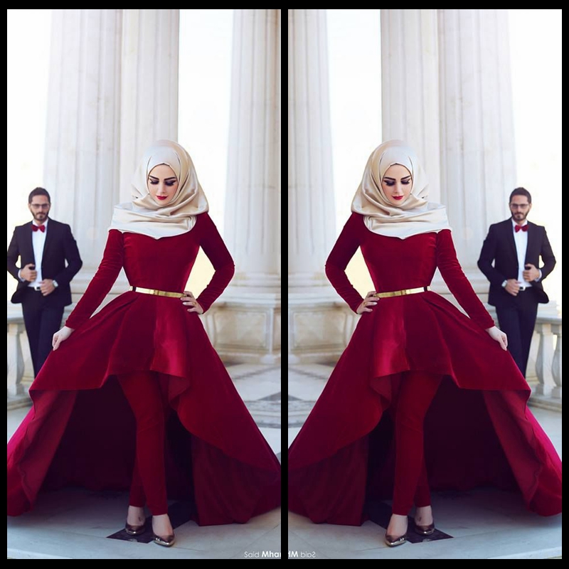 Red Velvet Muslim Wedding Dresses Long Sleeve Fashion Hijab With Pants 2020 New Style Bridal Wedding Gowns On Waist Sash, Sage
Red Velvet Muslim Wedding Dresses Long Sleeve Fashion Hijab With Pants 2020 New Style Bridal Wedding Gowns On Waist Sash, Sage