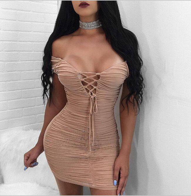 Women Sexy Bodycon Dresses V-neck Bandage Design Party Evening Dress Sheath Backless Dressing, White
Women Sexy Bodycon Dresses V-neck Bandage Design Party Evening Dress Sheath Backless Dressing, White