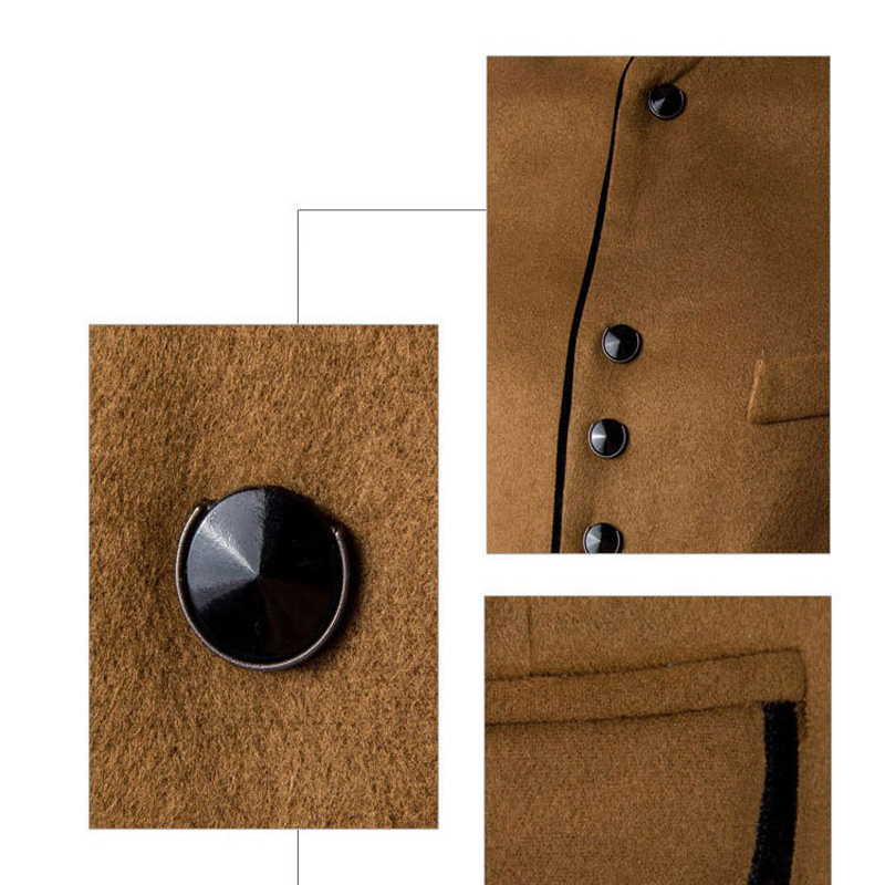 Wholesale-New winter men's casual woolen tunic collar small suit jacket coat brand-clothing jacket men's suit jacket men