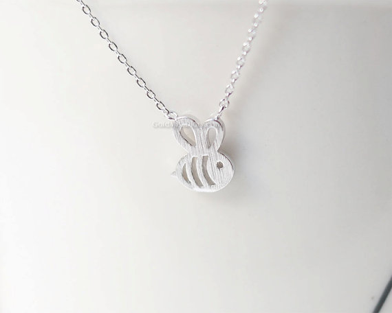 10PCS Tiny Honey Bee Necklace Honeybee Bumble Bee Necklace Queen Bee Cute Insect Necklaces Bumblebee Beehive Necklaces