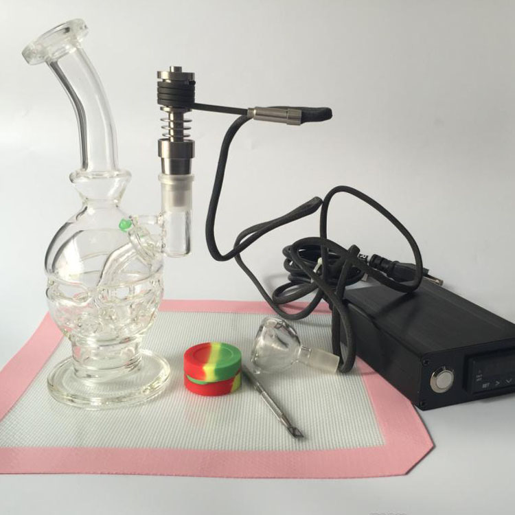Female 14mm Joint Recycler Oil Rigs Glass nail Kit Nail WAX Vaporizer Dry Dried Herbal E Cigarettes Vaporizer Glass Bong Water Pipe
Female 14mm Joint Recycler Oil Rigs Glass nail Kit Nail WAX Vaporizer Dry Dried Herbal E Cigarettes Vaporizer Glass Bong Water Pipe