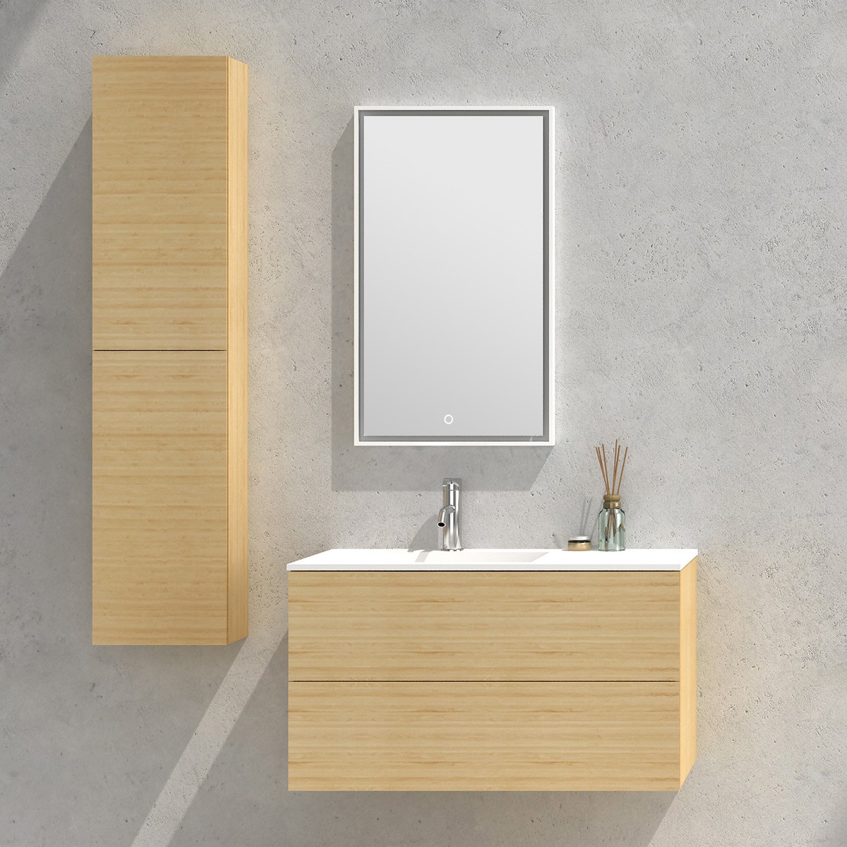 900mm X 460mmX500mm Bathroom Blum drawer Slider furniture Top Solid Surface Vanity Cloakroom Wall Hung Cabinet 2113