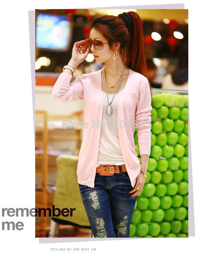 Classic Multi-Color Single Breasted Cardigan For Women Solid Long Sleeve Knitted Fashion Women Outwear Blouse Sweater CMO-0145